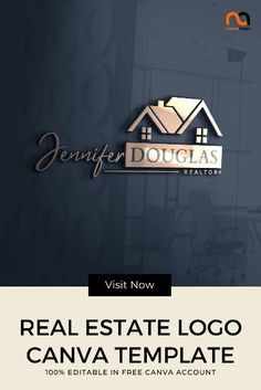 real estate logo canva template