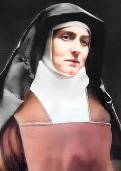 a painting of a woman wearing a nun costume