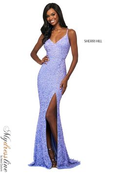 Looking for a show-stopping dress for your next big event? Check out the Sherri Hill 53449 from the Spring 2022 collection. This gorgeous gown features a fitted bodice with a sweetheart neckline and a flowing skirt with ruffle details. Perfect for prom or any other formal occasion, this dress is sure to turn heads. Sherri Hill Prom Dress, Prom 2020, Sherri Hill Prom, Plastic Dress, Prom Dresses 2020, Sherri Hill Prom Dresses, Trumpet Skirt, Prom Dress Styles, Sherri Hill Dresses