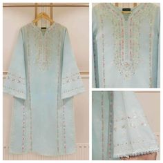 "Pure jacquard lawn embroidered shirts  shirt length: \"44\"" Embroidered Shirts, Embroidered Shirt, Dress Clothes For Women, Lawn, Dress Outfits, Pure Products, Womens Dresses, Clothes For Women, Dresses