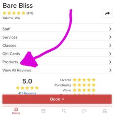 the app is showing how to use bar bliss on your iphone or ipad, with five star ratings