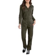 Dickies Women's Long Sleeve Cotton Twill Coveralls, FV483 Work Overalls, Cotton Box, Dickies Women, Long Sleeve Jumpsuit, Lifestyle Clothing, Cotton Style, Sleeve Cotton, Bottoms Pants, Cotton Twill