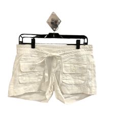 Brand: Elly BStyle: SHORTS Color: WHITE Size: XS Other Info: Elly B - SKU: 321-321022-14307 CONDITION: GENTLY USED White Shorts With Pockets For Summer, White Beach Shorts With Pockets, Spring White Shorts With Pockets, White Shorts With Pockets For Spring, White Summer Bottoms With Pockets, White Fitted Casual Shorts, Casual Fitted White Shorts, White Clothes, Handbag Shoes