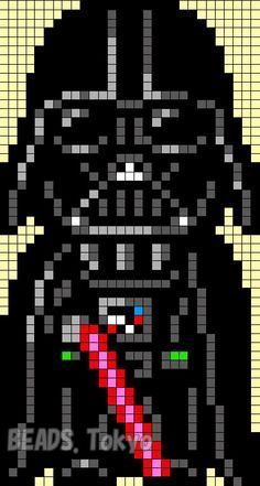 a pixellated image of darth vader from star wars with the words bead toka on it