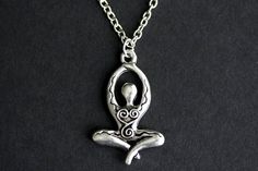 Yoga Necklace. Goddess Necklace. Yoga Goddess Charm Necklace. Silver Necklace. Yoga Jewelry. Goddess Jewelry. Handmade Necklace. by GatheringCharms from Gathering Charms by Gilliauna. Find it now at https://ift.tt/2ds2a9F! Nickel-free Silver Charm Necklaces For Meditation, Handmade Silver Goddess Jewelry, Holistic Handmade Jewelry For Yoga, Handmade Silver Goddess Necklace, Holistic Silver Necklace For Meditation, Yoga Goddess, Yoga Necklace, Goddess Jewelry, Goddess Necklace