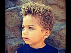 Top choice haircut for my son's first cut at 5 yrs. Mixed boy haircut. Fohawk. Curly hair. Mixed Kids Hairstyles, Kids Hairstyles Boys