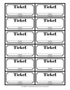 printable ticket templates for students to use in the classroom or at school time