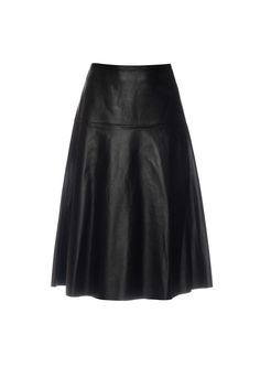 Introducing the Leather Fit and Flare Skirt: a sophisticated knee-length skirt crafted from premium genuine leather, providing warmth on cool winter days. Its elegant silhouette and versatile color options make it a wardrobe staple. Pair it with a coordinating blouse or layered winter pieces to effortlessly elevate your style. Product DetailsModel 5'9" wearing a size SMaterial: 100% LeatherCare: Dry Clean OnlyMade in USA Modern Leather Skirt For Night Out, Fall Leather Flared Skirt, Leather Flared Skirt For Fall, Modern Knee-length Flowy Skirt, Fitted Flared Leather Skirt, Leather Midi Skirt With Lining, Modern Knee-length Lined Skirt, Leather Lined Midi Skirt, Relaxed Flared Leather Skirt