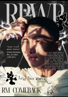 a man with his hand on his head and the cover of r & w magazine