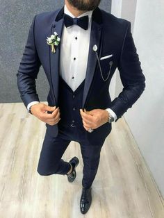 White Tuxedo Wedding, Navy Tuxedo, Navy Tuxedos, Blue Suit Men, Classic Tuxedo, African Continent