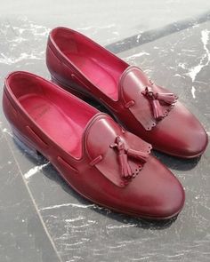 Buy Steel Blue Bespoke Shoes by Gentwith.com with Free Shipping Red Sole Calf Leather Slip-on Loafers, Calf Leather Slip-on Loafers With Red Sole, Slip-on Calf Leather Loafers With Red Sole, Leather Tassel Loafers With Leather Sole For Galas, Red Sole Calf Leather Loafers With Round Toe, Leather Tassel Loafers For Galas, Red Sole Leather Loafers With Closed Toe, Leather Tassel Loafers For Galas With Round Toe, Slip-on Leather Shoes With Brogue Detailing For Galas