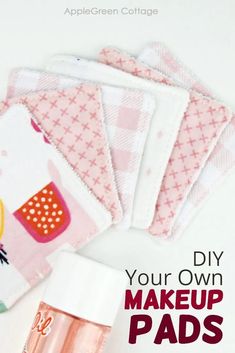 an image of makeup pads with the text diy your own make up pads