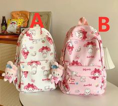 Cute Anime Backpack PN6397 ●Size:43*32*12 cm ●Material :nylon (Please allow 1-3cm differs due to manual measurement.As different computers display colors differently,the color of the actual may vary slightly from the above images.Thanks for your understanding.) ●About Shipping: We attach great importance to the orders of each customer and parcel delivery. 1.Processing time: 2-3 business days. 2.Shipping time: 10-15 business days to US, please allow 3-4 weeks shipping to other country.(Shipping times can be affected by variable customs clearance times or public holidays.) Preppy College, Sanrio My Melody, Back To School Backpacks, Kawaii Style, Hello Kitty My Melody, School Education, Pattern Animal, Kawaii Aesthetic, Computer Bags