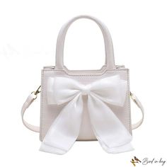 Bird in Bag - Popular small bags female new fashion crossbody bag simple bow handbag Chic White Box Bag For Mobile Phone, White Crossbody Box Bag Gift, Elegant Shoulder Bag With Bow For Daily Use, Rectangular Shoulder Bag With Bow For Shopping, Elegant Bag With Detachable Bow For Gift, Elegant Bag With Detachable Bow As Gift, Chic White Box Bag For Gifts, Chic Shoulder Bag With Bow For Gift, Chic Shoulder Bag With Bow As Gift