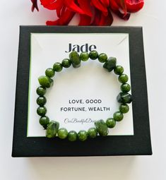 **A Beautiful Canadian Nephrite Jade Bracelet Gemstone that helps promote health and for goodluck. Each stone represents healing, energy, and protection** **6mm-8mm Canadian Jade Natural stones** Jade Bracelet As A Gift, Hand-strung Jade Bracelet As A Gift, Hand-strung Jade Bracelets As Gift, Hand-strung Jade Bracelet Perfect As A Gift, Jade Stretch Bracelet With Natural Stones As Gift, Green Stretch Bracelet With Natural Stones As Gift, Holistic Jade Beaded Bracelets As Gift, Jade Bracelet As May Birthstone Gift, Green Gemstone Beads Stretch Bracelet For Gift