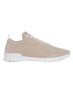 Beige FIT sneakers in knit cashmere. The one-piece upper of these trainers is in Kiton knit fabric, rendered unique by the graphic juxtaposition of different stitches. The white sole is flexible and extra-light under foot, and is combined with an elasticated tongue for added comfort. Embroidered Kiton logo; stretch mesh laces which feature the iconic red aglet. All Kiton products are made by expert artisans in our atelier in Naples. The Kiton mission is to innovate in terms of aesthetics and technique, while always keeping tradition in mind. . The benefit of hand-made products lies in their superior comfort: in thiscase, a particularly soft and ergonomic insole. Dry clean to keep them looking their best. Dry cleanComposition: Lining 100% Calfskin, 100% Cashmere 100% Polyester, Sole 100% Th Different Stitches, Golden Goose Sneakers, Golden Goose Shoes, Italian Outfits, Sneaker Wedge, Luxury Shop, Sneaker Shopping, Naples, Manolo Blahnik