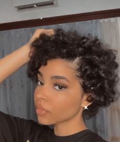 Short Curly Haircuts Natural Mixed Women, Short Hairstyles For Black Women Curly Hair, Short Hair For Mixed Women, Curly Short Natural Hairstyles For Black Women, Side Part Short Curly Hair Black Women, Short Hair Curly Styles Black Women, Short Black Hairstyles Curly, Natural Curl Short Hairstyles, Short Hairstyle Women Curly Hair Black