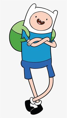 finn from adventure time with a backpack on his back cartoon character, hd png