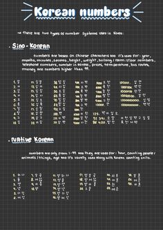 an info sheet with numbers and symbols for different types of items in the text box