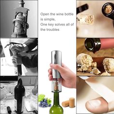 TEATRO Wine Gift Set,4 in 1 set,Includes Stainless Steel Electric wine opener,Pourer,Vacuum stopper,Foil cutter&Charging Line Wine Gift Set, Electric Wine Opener, Wine Opener, Wine Gift, 4 In 1, Juicer, Wine Bottle, Gift Set