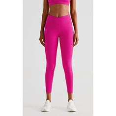 Seamless High Waist Sports Tight Yoga Pants  Material: 80% Nylon + 20% Spandex  Function: Super Elastic Size: S, M, L, XL Color: Pink, Navy Blue  Season: Spring, Fall, Summer, Winter   Usage Scenarios: Fitness, Sports, Yoga, Dance, Ball Sports, Workout Clothing Solid Color Moisture-wicking Sports Leggings, Solid Color Sporty Tights For Gym, Sporty Solid Color Tights For Gym, Breathable Tights For Sports, Sporty Tights For Gym, Micro-elastic Solid Color Sports Leggings, Solid Color Sports Leggings, Sports Leggings In Solid Color, Solid Color Sportswear Leggings For Sports