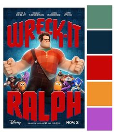 the wreck movie poster is shown with color swatches to match it's theme