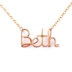 Custom Rose Gold Name Necklace. Personalized 14k Rose Gold Filled Name Necklace Heart Hoop Earrings, Gold Name Necklace, Gold Initial, Custom Name Necklace, Gifts For Wedding Party, Heart Of Gold, Heart Earrings, Name Necklace, Necklace Set