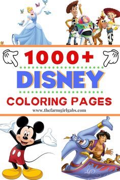 the disney coloring pages are available for children to color and learn how to draw them