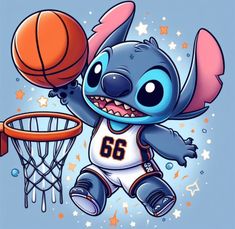 an image of a cartoon character playing basketball