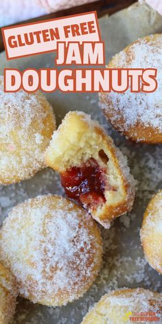 My Gluten Free Jam Donuts are packed with jammy goodness and coated in sugar, but baked in the oven to avoid the faff of frying.  That’s right, these baked jam doughnuts (or jelly donuts is the US) are gluten free, coeliac-safe and can be modified easily to be made dairy free too. Jam Doughnut Recipe, Holiday Donuts, Jam Donut, Baked Doughnuts, Gluten Free Holiday, Filled Donuts