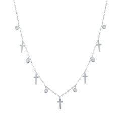 Dainty Cross Jewelry In Cubic Zirconia, Dainty Cross Necklace In Cubic Zirconia, Dainty Cubic Zirconia Cross Jewelry, Dainty Cross-shaped Cubic Zirconia Jewelry, Dainty Cubic Zirconia Cross Necklace, Necklace Clasp, Zirconia Necklace, Cubic Zirconia Necklace, Cross Jewelry