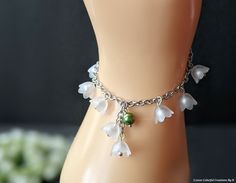 ☆ Frosty Lily of the Valley Bracelet / Includes Gift Box ☆  100% Brand New This listing is for a Lily of the Valley Bracelet. Suitable for any occasion, these elegant bracelet will emphasize your unique style. Ideal gift for yourself or loved one!  ★Material : Stainless Steel Chain, Acrylic Beads, Plastic Pearls  ★Dimensions : Length 7"-9" ( 7 inches[18cm]  + Adjustable 2 inches[5cm])  *Bigger or smaller size up to 11" (include adjustable 2 inches) available on request .(No extra charge)  ★Gift Lily Of The Valley Bracelet, Adjustable Fairycore Bracelets As Gifts, Silver Fairycore Bracelet Gift, Fairycore Bracelet, Lily Of The Valley Flowers, Profile Header, Elegant Bracelet, Diy Bracelet, Flower Bracelet