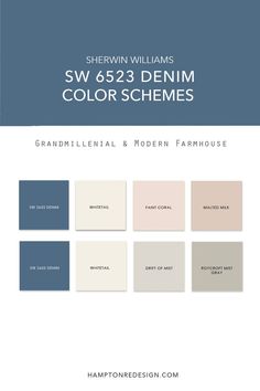 the color scheme for sheryln williams's new paint collection, sw 653 denim