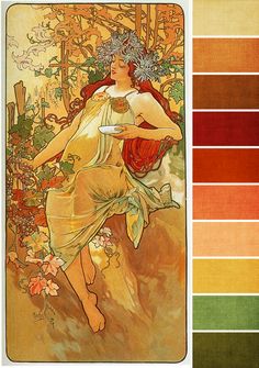 an image of a woman holding a plate in front of color swatches and colors