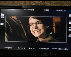 a television screen with the image of harry potter on it