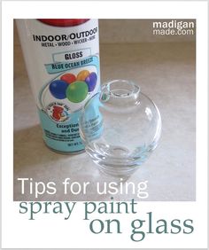 How to Use Spray Paint on Glass - love these simple tips! Glass Diy, Painted Glasses, Painting Glassware, Altered Bottles, Dream Backyard, Jar Crafts, Bottles And Jars, Painting Tips, Diy Projects To Try