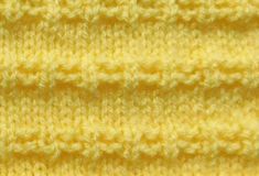 close up view of yellow knitted fabric