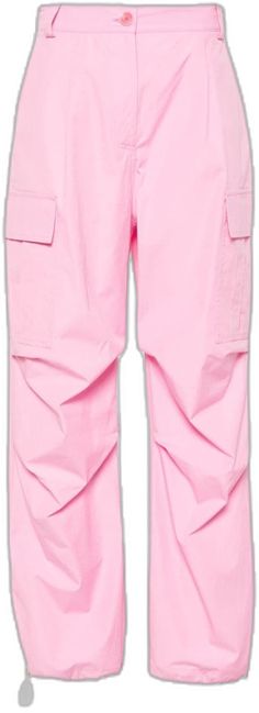 Patrizia Pepe embroidered-logo mid-waist cargo pants - Pink