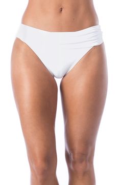 A flattering shirred band tops brightly hued bikini bottoms designed with a trend-right hipster fit. Lined 83% nylon, 17% elastane Hand wash, line dry Imported Solid Color Bikinis, Women Body, Dress Shirts For Women, Swim Bottoms, Active Women, Solid Tops, Fit Style, Beautiful Cars, Holiday Outfits