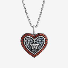 Features: Quick ShipCharacter: Captain AmericaDiamond Clarity: I2-I3Jewelry Closure: Spring Ring ClaspSetting: ProngShape: HeartStone Cut: RoundDiamond Color: I-JMetal Color: WhiteChain Length: 18 InchChain Gauge: 018Pendant Length: 14.8mmPendant Width: 17.4mmRounded Carat Weight: Less Than 1/10 Ct.t.wChain Construction: BoxCare: Wipe CleanStone Type: 1 Natural Diamond, 32 Genuine Garnet, 26 Genuine Blue TopazAuthenticity: Genuine StoneMetal: Sterling SilverNecklace Type: Pendant NecklacesCountr Sterling Silver Heart, Red Garnet, Silver Heart, Spring Rings, Type 1, Captain America, Jewellery And Watches, Natural Diamonds, Garnet