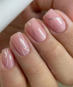 Plain Nails, Manicure Nail Designs, Nude Nail Designs, Short Acrylic Nails Designs, Dipped Nails, Xmas Nails