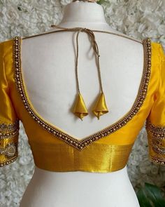 Yellow Blouse Designs, Latest Blouse Neck Designs, Latest Blouse Designs Pattern