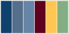 the color palette is shown in shades of blue, yellow and green with different colors