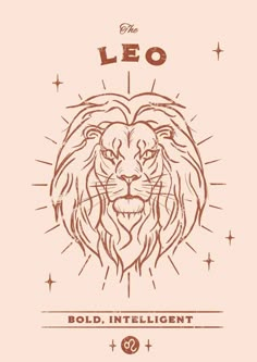 the leo zodiac sign with an image of a lion's head