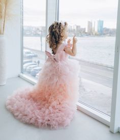 Blush pink dress Birthday girl gown Birthday baby Baby girl dress Size 2T Toddler dress Size 3T Size 4T Gown with train Pink baby dress First year party Long train dress  1st birthday dress This stylish Ombre baby girl dress have very original fashionable design and made of high-quality tulle will be perfect for any celebration....birthday, wedding, parties, Christmas, photography, Valentine's Day, dance, evening, flower girl  dress, ball gown, festivals wear, dance, dress-up, fairy & princess c Kids Tulle Dress, Blush Pink Birthday, Toddler Prom Dresses, First Year Birthday, Baby Girl Gown, Fairy Princess Costume, Gown Birthday, Birthday Baby Girl