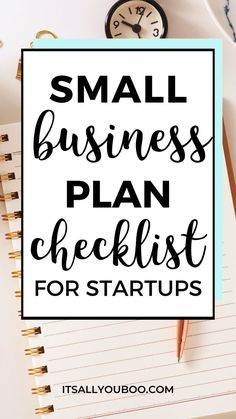 small business plan checklist for startups with a notepad and pen Starting A Small Business From Home Checklist, Checklist To Start A Business, Developing A Business Plan, Business Proposal For Small Business, How To Make A Small Business Plan, Small Business Business Plan, How To Run A Small Business From Home, Diy Business Plan, What Do I Need To Start A Business