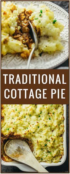 traditional cottage pie is an easy casserole recipe that's ready in under 30 minutes