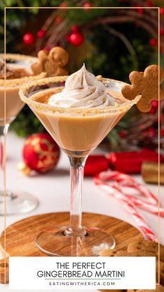 the perfect gingerbread martini for christmas