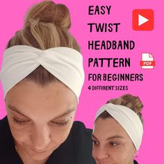 "Headband Pattern EASY For Beginners | Twist Headband Pattern Sewing For Adults Sewing Pattern | Video Tutorial| Hairband Sewing Patterns DIY Hair Accessories at Home!  Elevate your fashion game with our exclusive collection of curved headband patterns designed for adults. There are 4 diffirent sizes. XS,S,M and L. Crafted with love and attention to detail, our patterns make it easy for you to create stunning hair accessories right in the comfort of your home. Designed with the latest trends in mind, our curved headband patterns add a touch of elegance to any outfit. From everyday looks to special occasions, these accessories are the perfect finishing touch. Start your DIY hair accessory journey today and enjoy the satisfaction of crafting something beautiful with your own hands. How to Us How To Make Hairband At Home, Headband Pattern Sewing, Sew Headband, How To Make Headbands, Cute Headbands, Pattern Sewing, Headband Pattern, Twist Headband, Hair Stuff