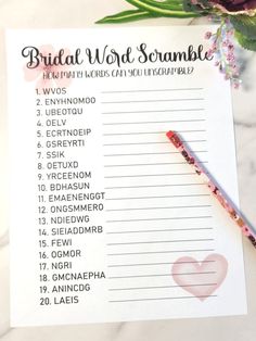 Bridal Shower Games Word Scramble, Fun Bridal Shower Games Free Printable, Wedding Word Scramble, Free Bachelorette Party Games, Bridal Shower Word Scramble, Bridal Shower Games Free Printables, Bridal Word Scramble